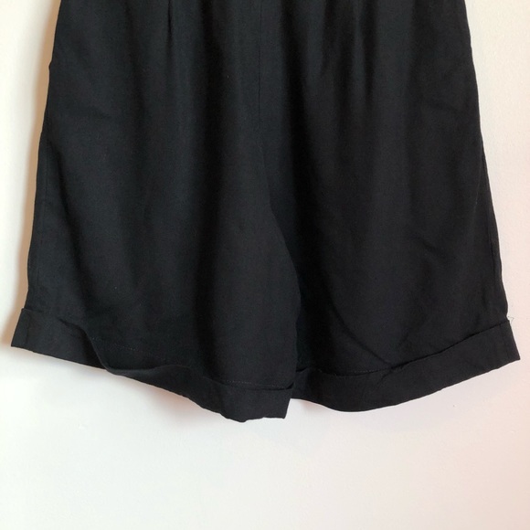 JONES NEW YORK Vintage High Waist Soft Flowy Pleated Short Shorts Black - Picture 7 of 14